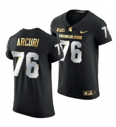Michigan State Spartans Aj Arcuri 2021 22 Golden Edition Limited Football Black Jersey