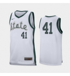 Michigan State Spartans Conner George White Retro Performance Men'S Jersey