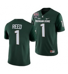 Michigan State Spartans Jayden Reed Green 2021 Peach Bowl College Football Playoff Jersey