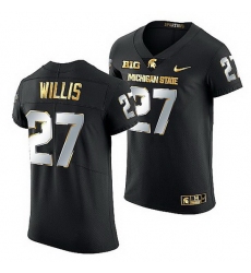 Michigan State Spartans Khari Willis Golden Edition Nfl Limited Black Jersey
