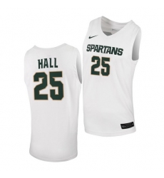 Michigan State Spartans Malik Hall White Replica Men Jersey