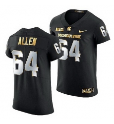 Michigan State Spartans Matt Allen 2021 22 Golden Edition Limited Football Black Jersey