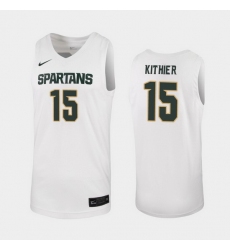 Michigan State Spartans Thomas Kithier White Replica Men'S Jersey