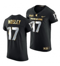 Michigan State Spartans Tre Mosley 2021 22 Golden Edition Limited Football Black Jersey