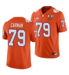 Clemson Tigers Jackson Carman Orange College Football Men'S Jersey