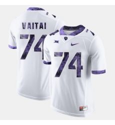 Men Tcu Horned Frogs Halapoulivaati Vaitai College Football White Jersey