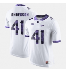 Men Tcu Horned Frogs Jonathan Anderson College Football White Jersey