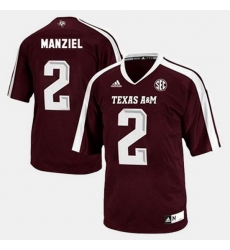 Men Texas A M Aggies Johnny Manziel College Football Red Jersey