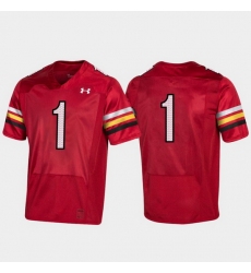 Men Maryland Terrapins 1 Red 150Th Anniversary College Football Jersey