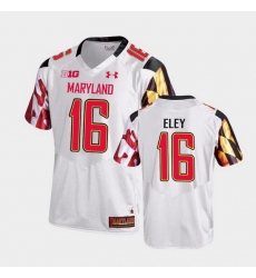 Men Maryland Terrapins Ayinde Eley College Football White Game Jersey