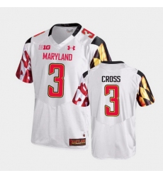 Men Maryland Terrapins Nick Cross College Football White Game Jersey