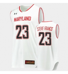 Men Maryland Terrapins Steve Francis Hardwood Classics White Basketball Jersey