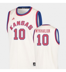 Men Kansas Jayhawks Sviatoslav Mykhailiuk Cream Hardwood Classics College Basketball Jersey