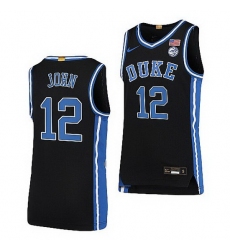 Duke Blue Devils Theo John Black College Basketball 2021 22Limited Jersey