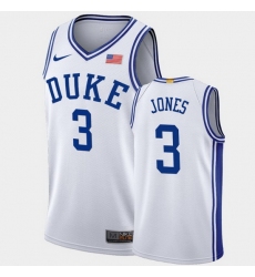 Duke Blue Devils Tre Jones White Authentic Men'S Jersey