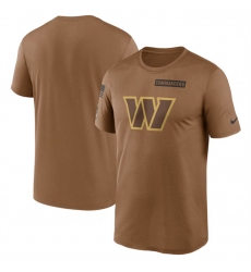 Men Washington Commanders 2023 Brown Salute To Service Legend Performance T Shirt