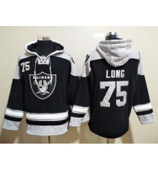 Los Angeles Raiders Sitched Pullover Hoodie #75 Howie Long