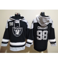 Los Angeles Raiders Sitched Pullover Hoodie #98 Maxx Crosby