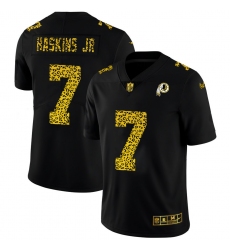 Washington Redskins 7 Dwayne Haskins Jr Men Nike Leopard Print Fashion Vapor Limited NFL Jersey Black