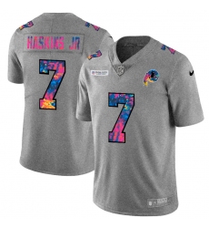 Washington Redskins 7 Dwayne Haskins Jr Men Nike Multi Color 2020 NFL Crucial Catch NFL Jersey Greyheather
