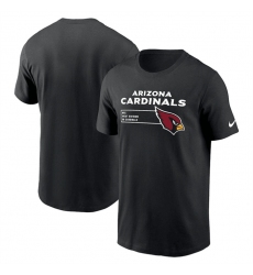 Men Arizona Cardinals Black Division Essential T Shirt