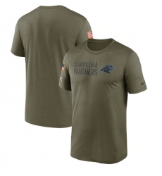 Men Carolina Panthers Olive 2022 Salute To Service Legend Team T Shirt