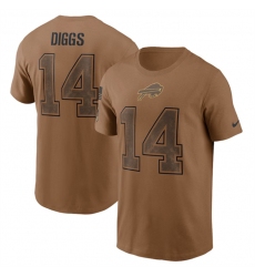 Men Buffalo Bills 14 Stefon Diggs 2023 Brown Salute To Service Name  26 Number T Shirt