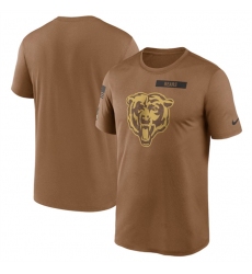 Men Chicago Bears 2023 Brown Salute To Service Legend Performance T Shirt