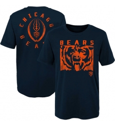 Men Chicago Bears Navy Preschool Liquid Camo Logo T Shirt