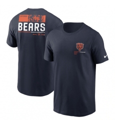 Men Chicago Bears Navy Team Incline T Shirt