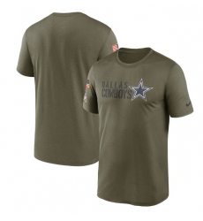 Men Dallas Cowboys Olive 2022 Salute To Service Legend Team T Shirt
