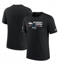 Men Denver Broncos 2022 Black Crucial Catch Performance T Shirt