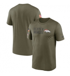 Men Denver Broncos Olive 2022 Salute To Service Legend Team T Shirt