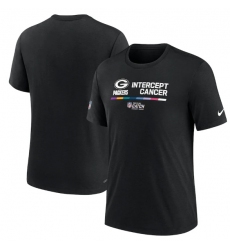 Men Green Bay Packers 2022 Black Crucial Catch Performance T Shirt