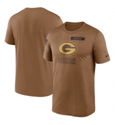 Men Green Bay Packers 2023 Brown Salute To Service Legend Performance T Shirt