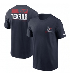 Men Houston Texans Navy Team Incline T Shirt