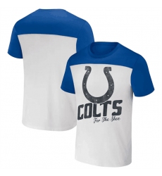 Men Indianapolis Colts Cream Blue X Darius Rucker Collection Colorblocked T Shirt
