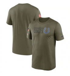Men Indianapolis Colts Olive 2022 Salute To Service Legend Team T Shirt