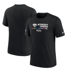 Men Jacksonville Jaguars 2022 Black Crucial Catch Performance T Shirt
