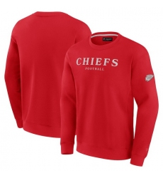 Men Fanatics Red Kansas City Chiefs Elements Unlimited Fleece Pullover Sweatshirt