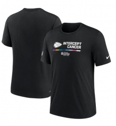 Men Kansas City Chiefs 2022 Black Crucial Catch Performance T Shirt