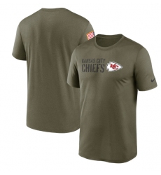 Men Kansas City Chiefs Olive 2022 Salute To Service Legend Team T Shirt