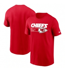 Men Kansas City Chiefs Red Division Essential T Shirt