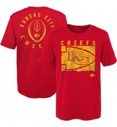 Men Kansas City Chiefs Red Preschool Liquid Camo Logo T Shirt