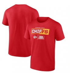 Men Kansas City Chiefs Red X Bud Light T Shirt