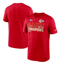 Men's Kansas City Chiefs Red Super Bowl LVII Champions Essential T-Shirt