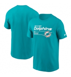 Men Miami Dolphins Aqua Division Essential T Shirt