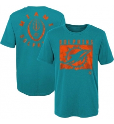 Men Miami Dolphins Aqua Preschool Liquid Camo Logo T Shirt