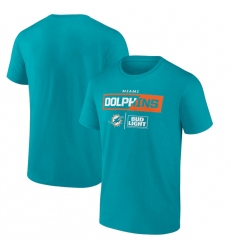 Men Miami Dolphins Aqua X Bud Light T Shirt