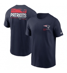 Men New England Patriots Navy Team Incline T Shirt